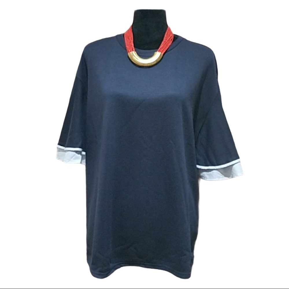 Halogen Ruffled sleeve top - Picture 1 of 8